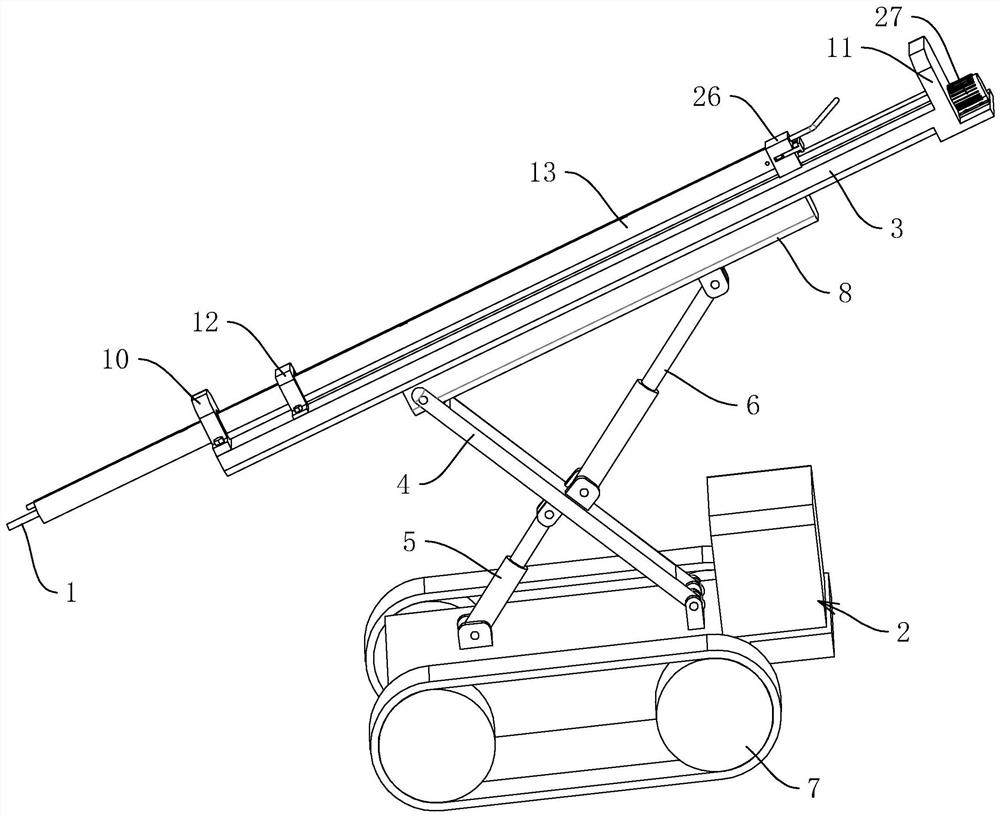 A kind of pouring device and pouring method for soil nail wall