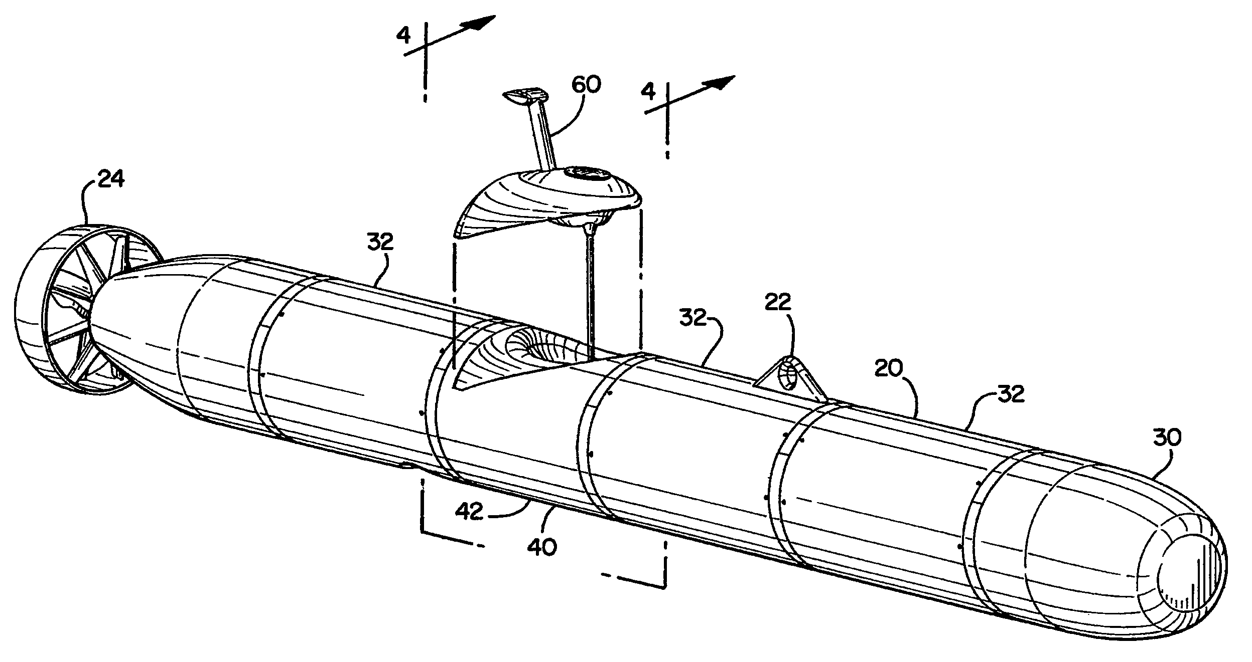 Towed antenna system and method