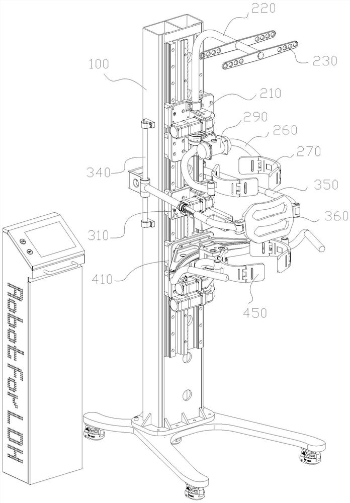 Vertical rehabilitation treatment device