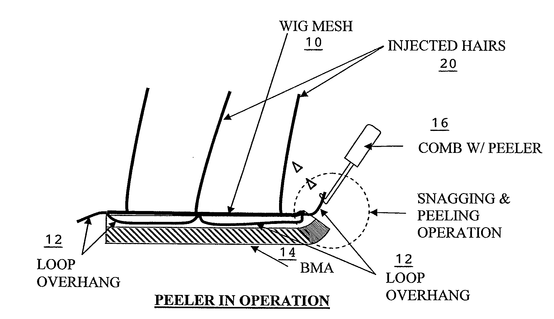 System and method for applying and removing cosmetic hair using biomimetic microstructure adhesive layer