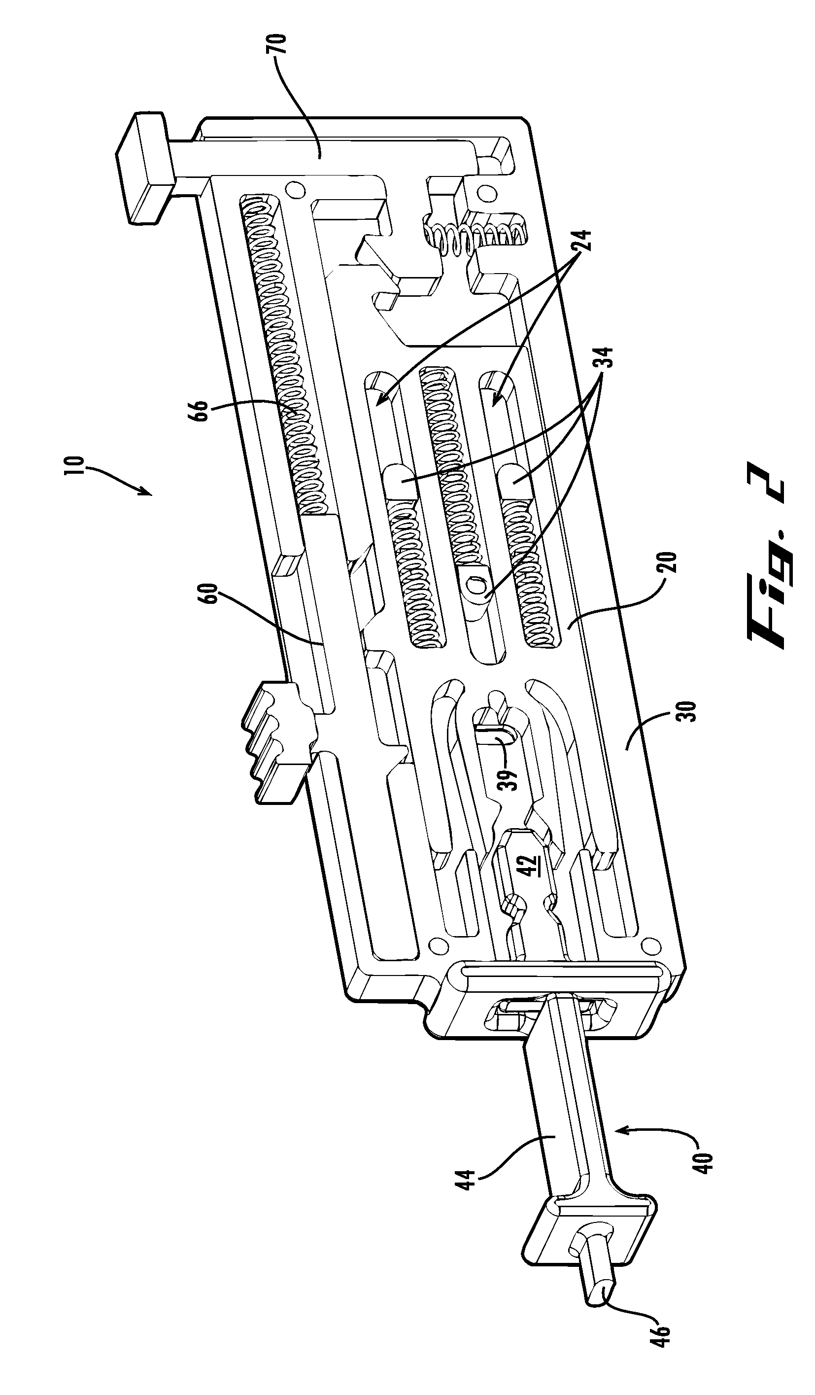 Narrow-profile lancing device