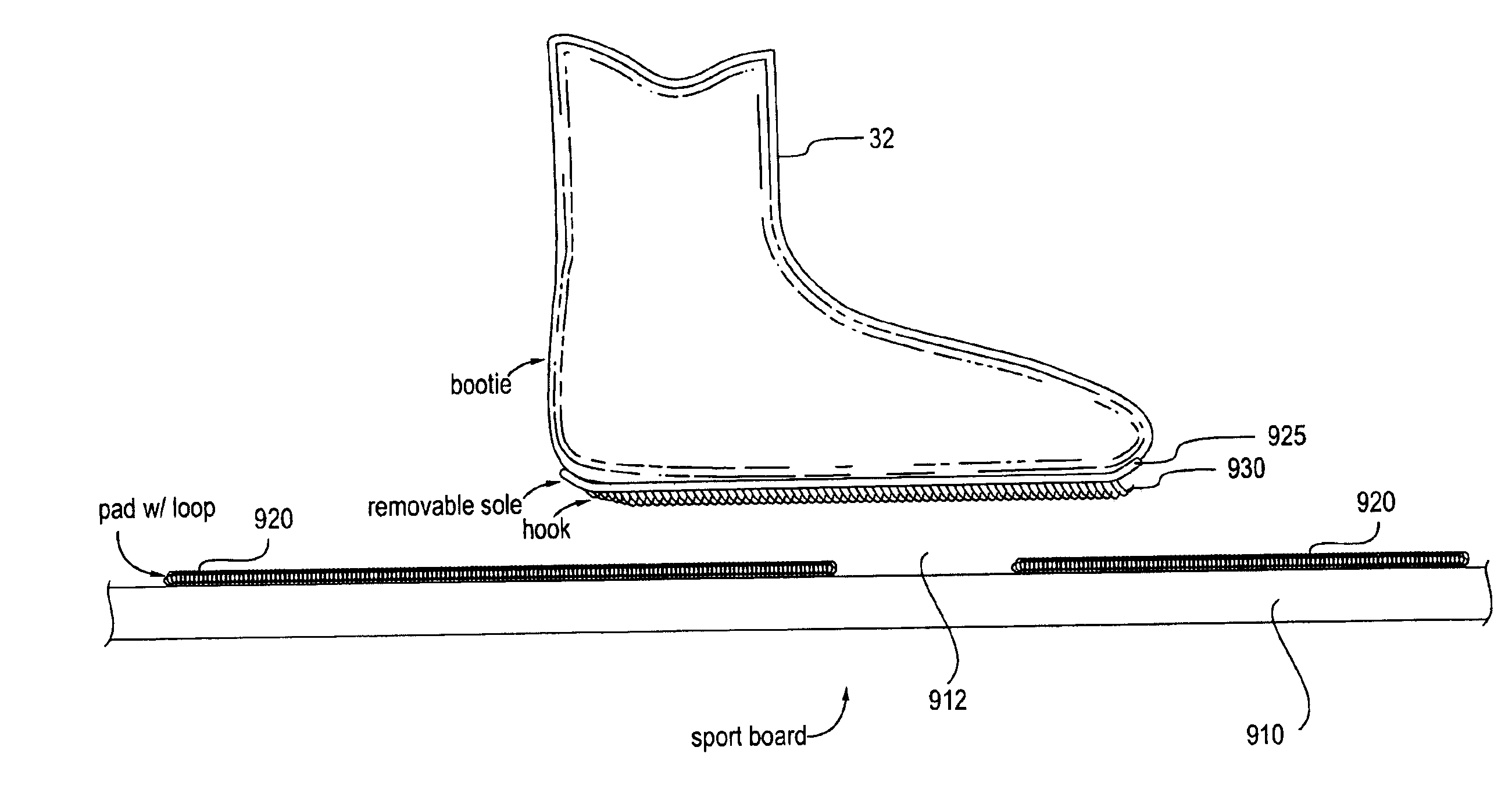 Sport board control device and footpiece