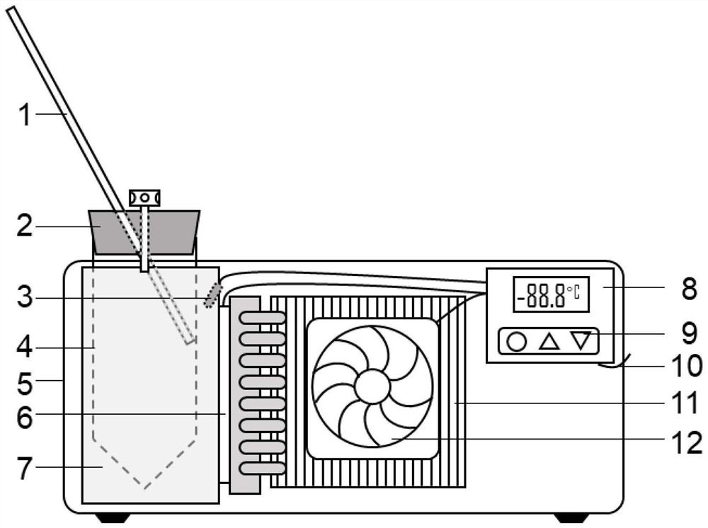 Portable sampler for exhaled breath condensate and sampling method