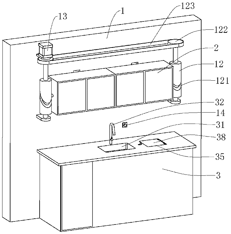 Intelligent cabinet for furniture kitchen