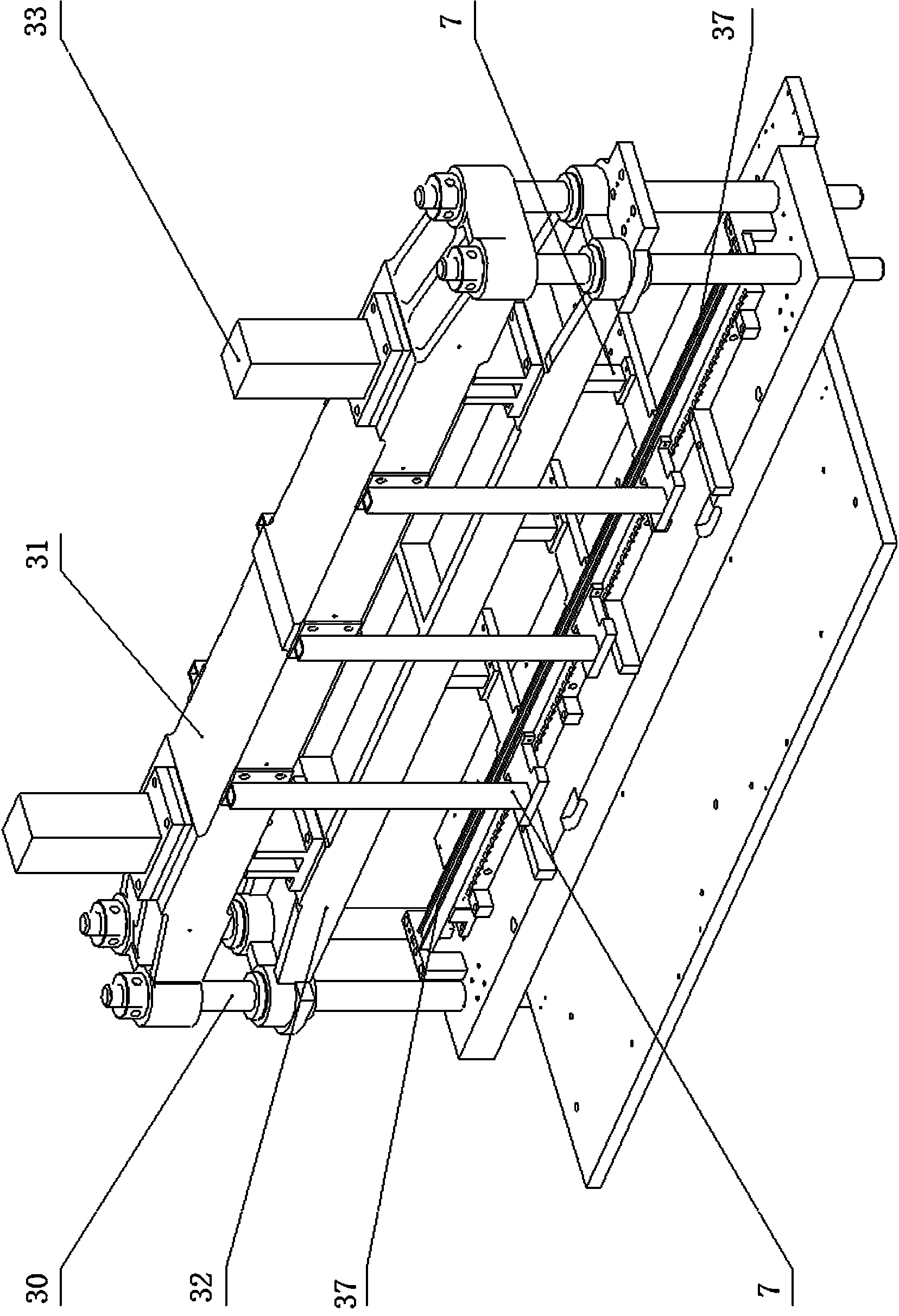 Four-column oil-pressure square pipe punching equipment