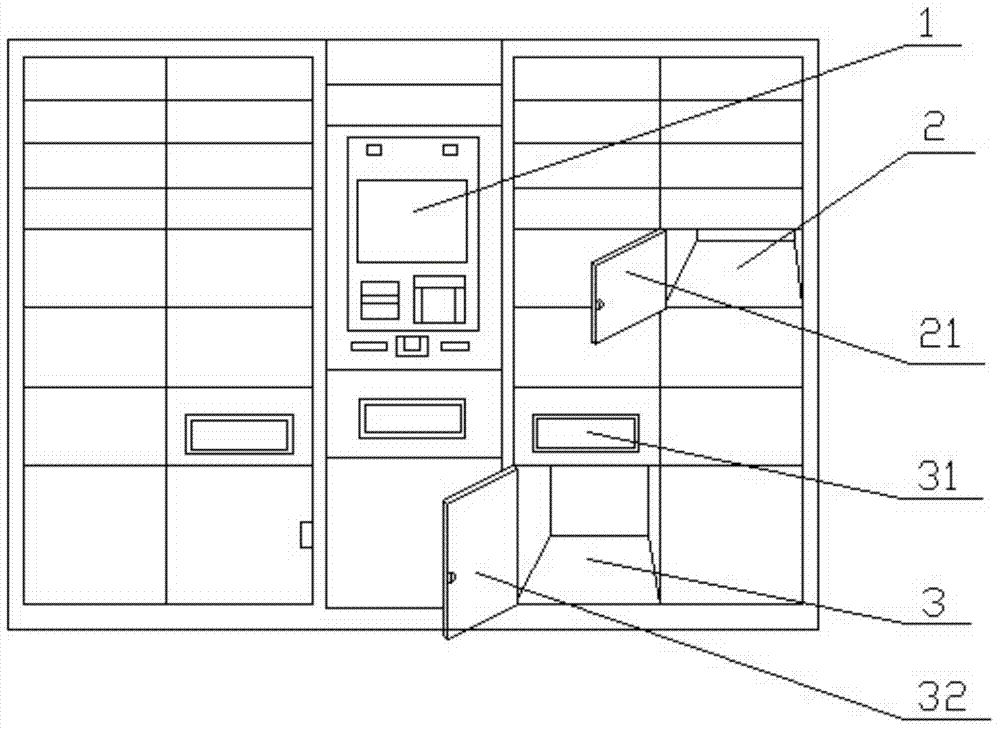 Self-service book-returning machine based on E-post cabinet