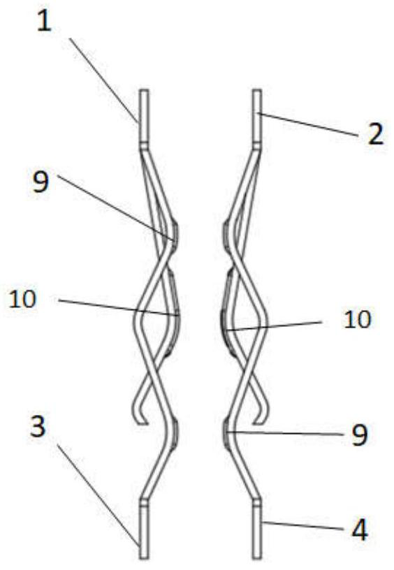 Metal reed structure and electric connector