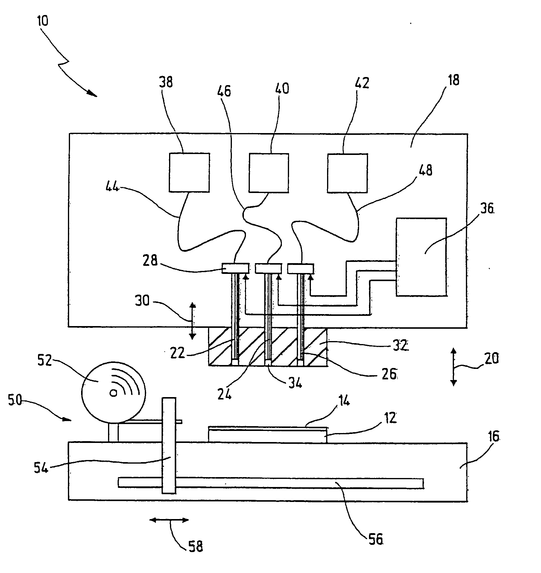 Method and device for contacting a microfluidic structure