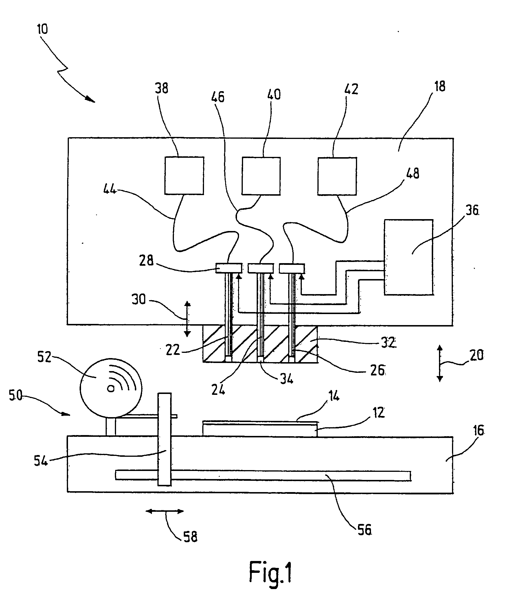 Method and device for contacting a microfluidic structure