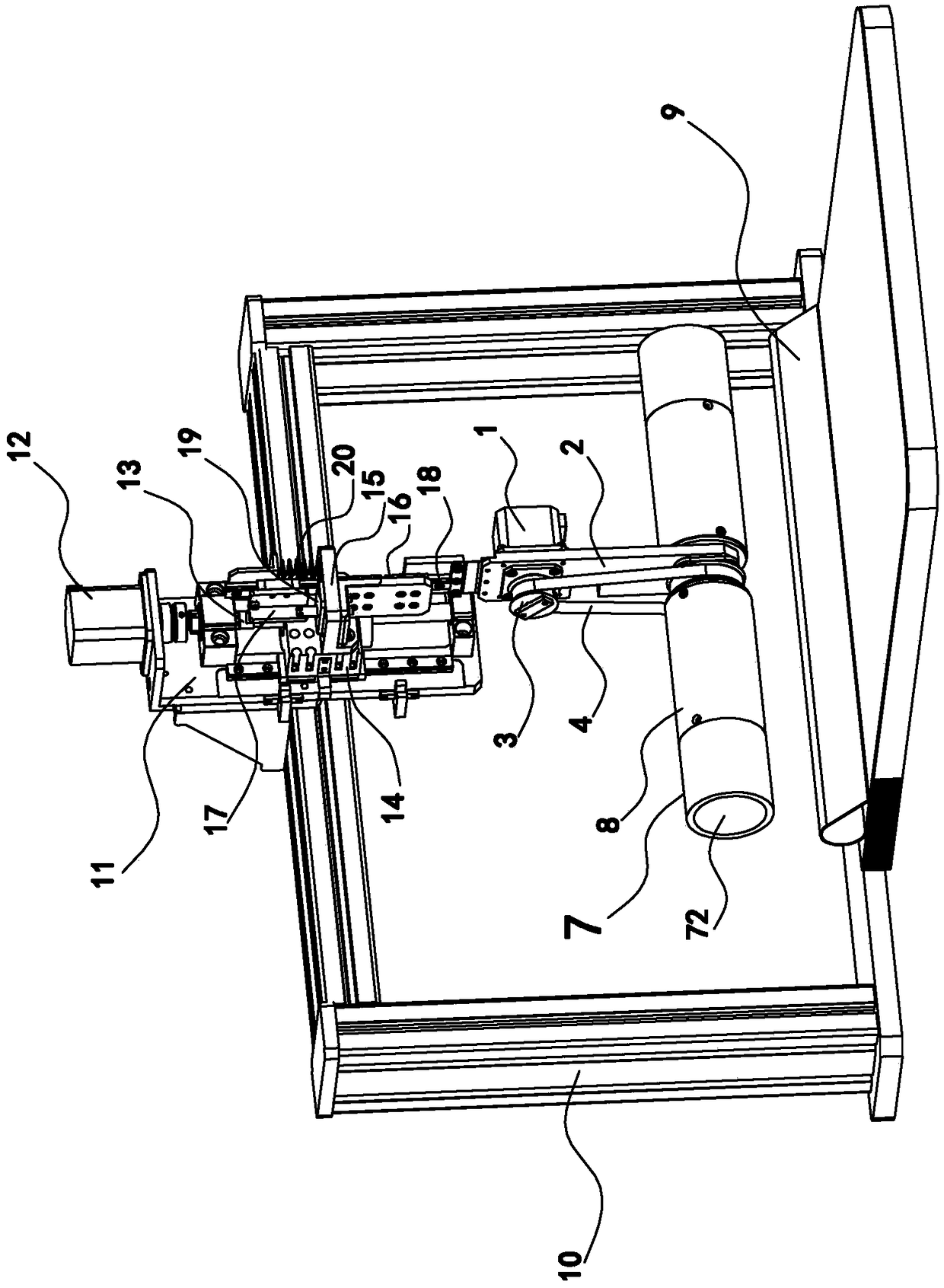 A friction wheel separation device and separation method using bionic materials