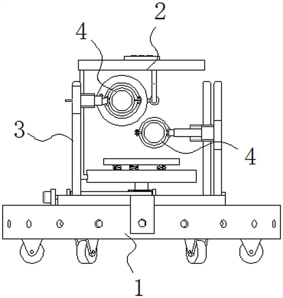 Welding equipment special for PE pipe sweat soldering and based on adjusting assembly