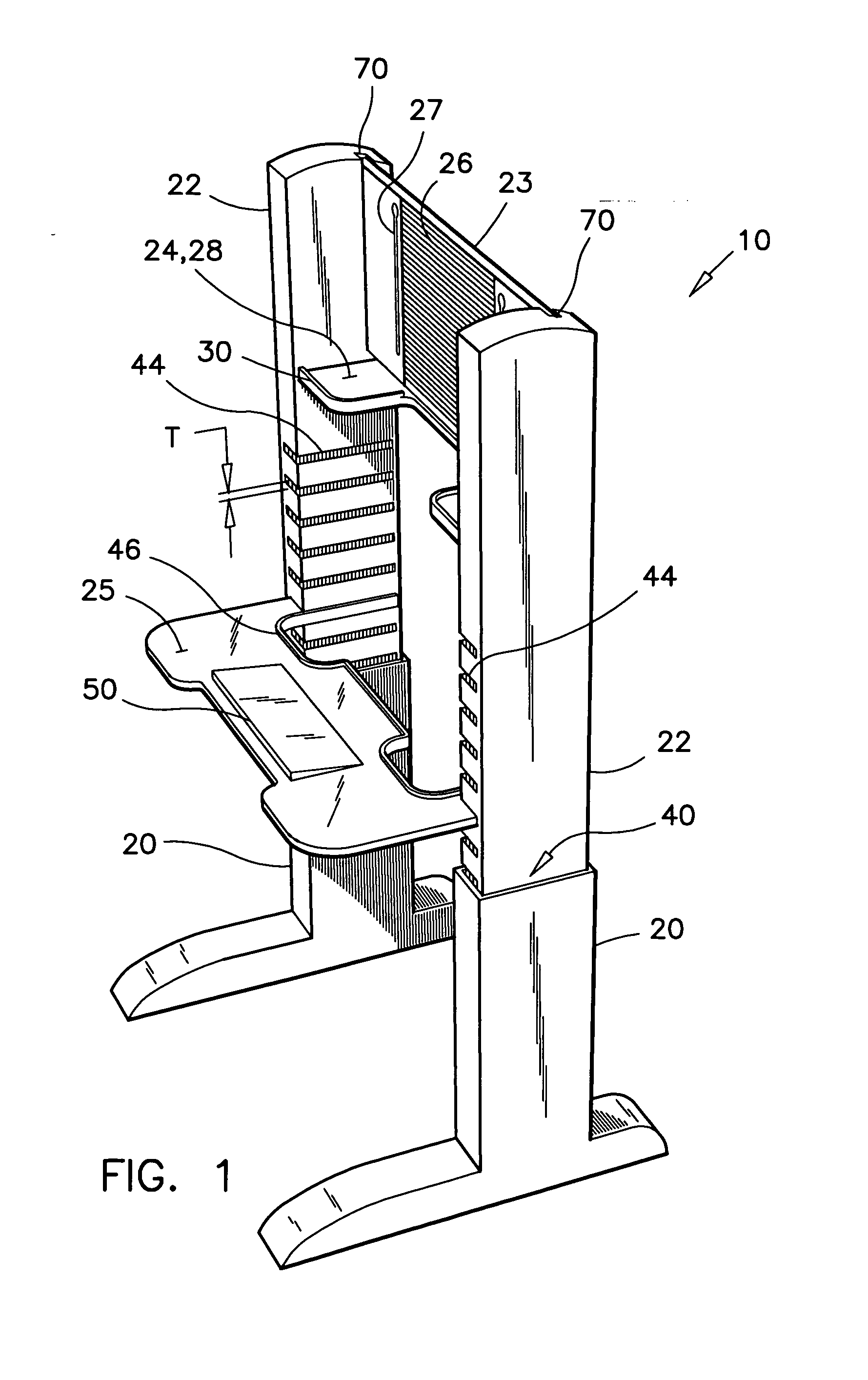 Adjustable vertical desk