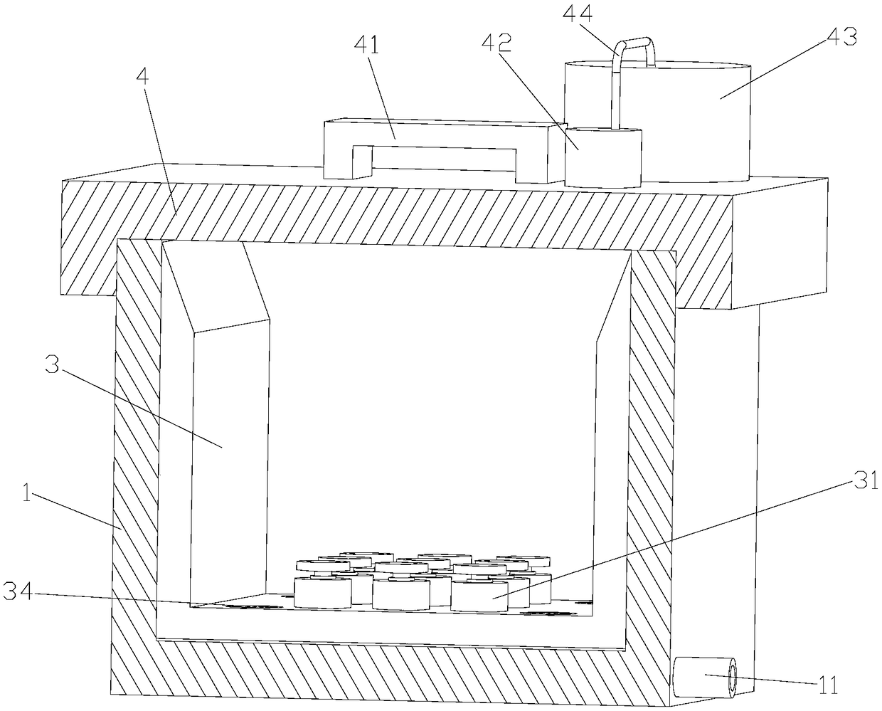 Oil-water separation apparatus capable of protecting devices and used for recycling automobiles