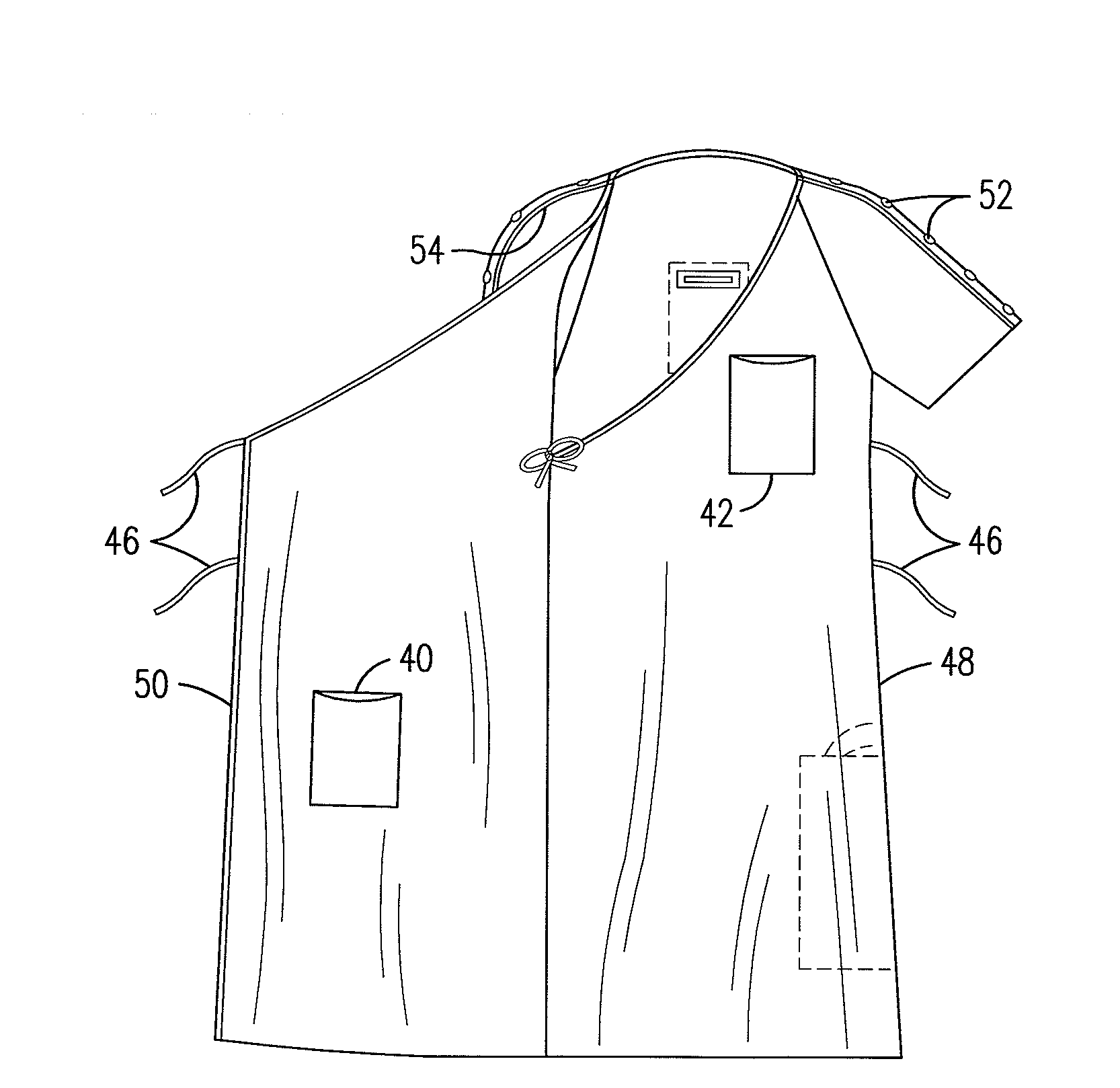 Patient gown for a medical treatment facility