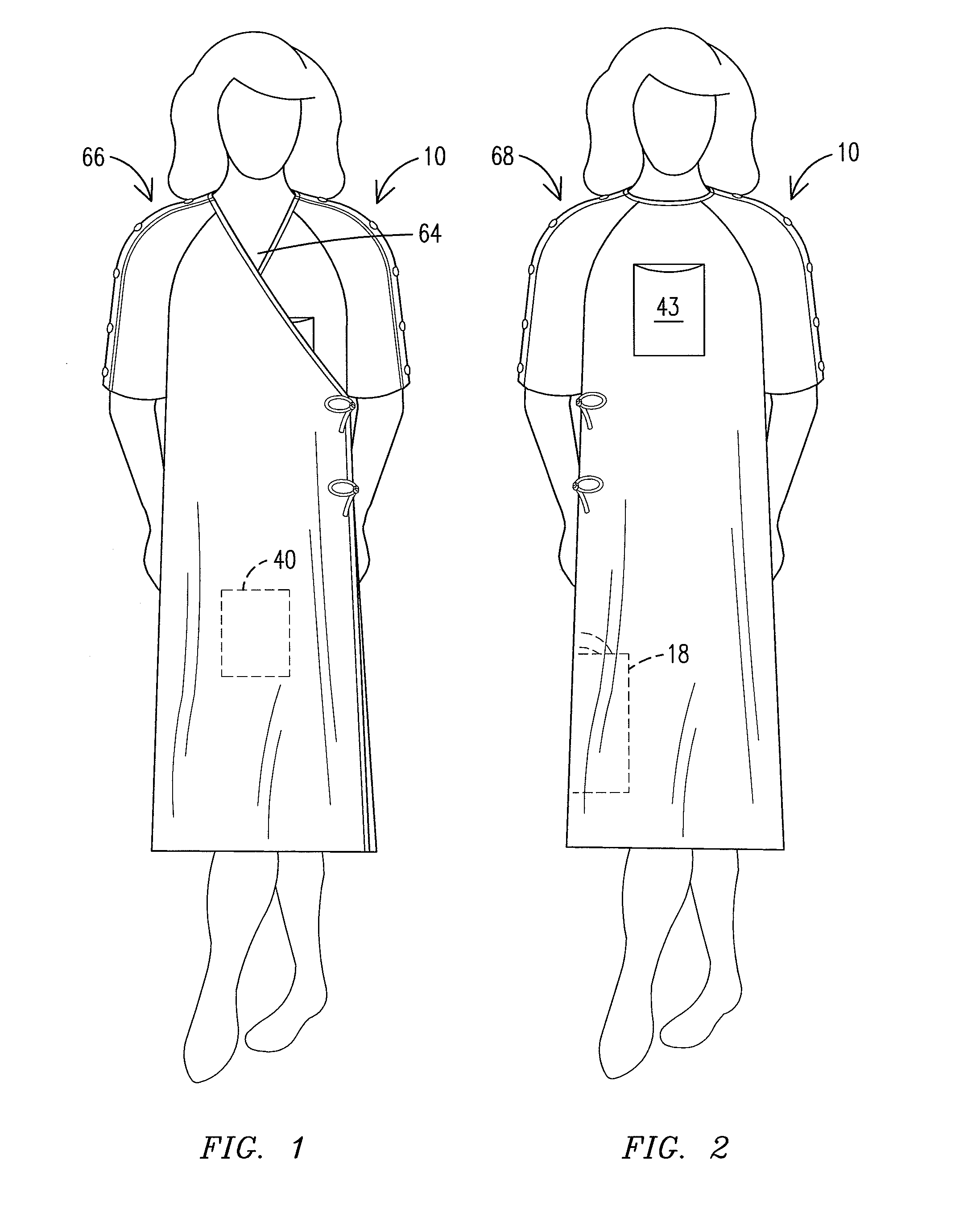 Patient gown for a medical treatment facility