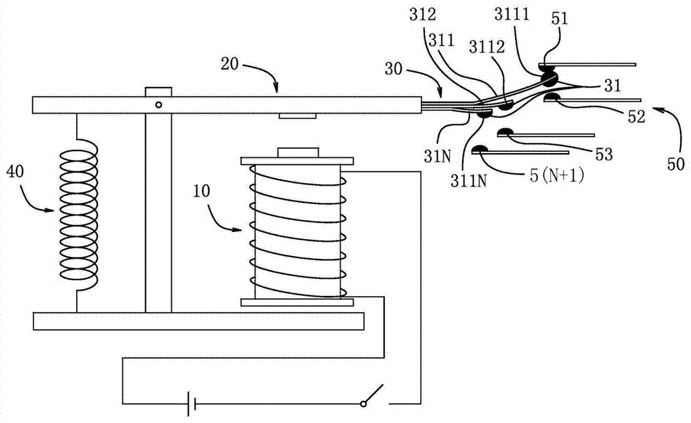 Sequential relays capable of controlling multiple loads