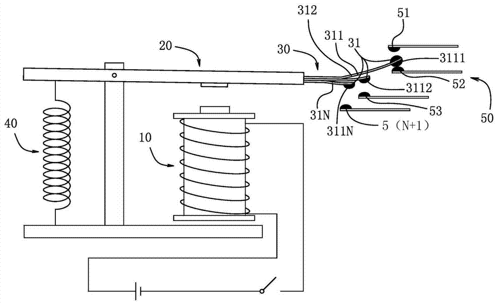 Sequential relays capable of controlling multiple loads