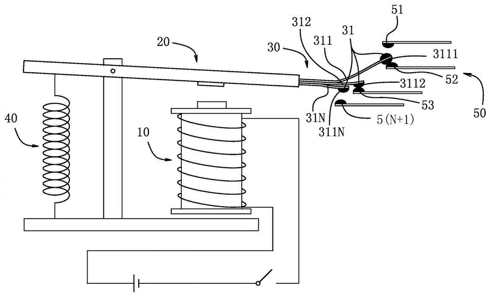 Sequential relays capable of controlling multiple loads