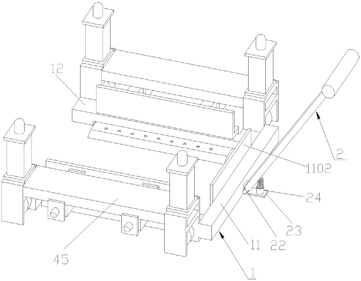 A mobile transfer mechanism for generating sets and its working method