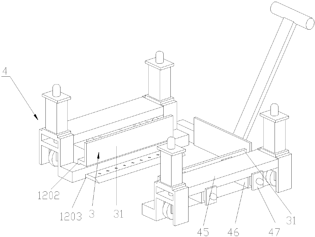 A mobile transfer mechanism for generating sets and its working method