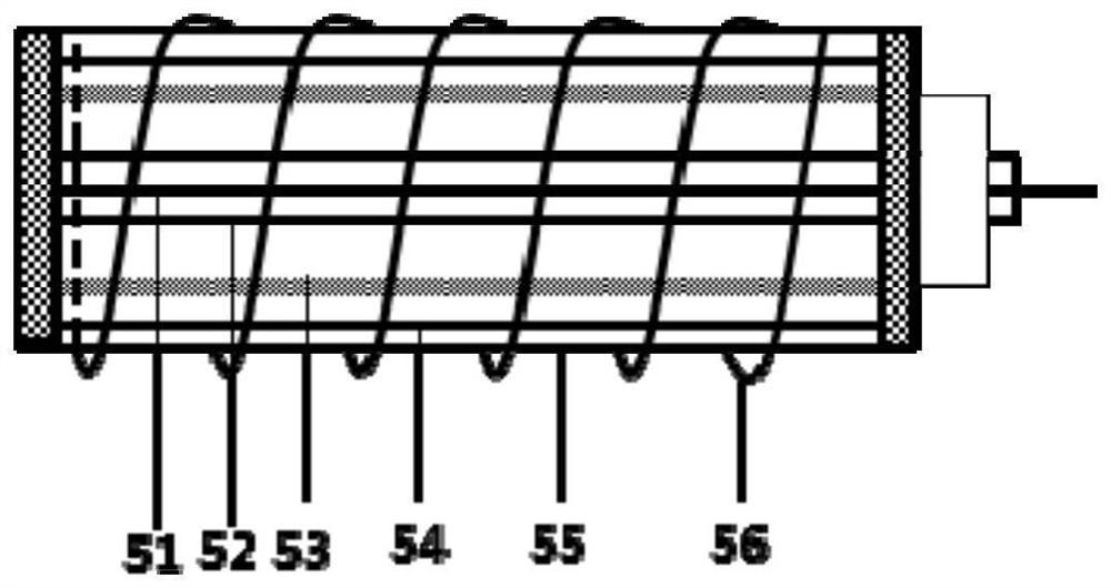 Low-temperature plasma waste gas treatment device based on electromagnetic induction coupling dual-medium