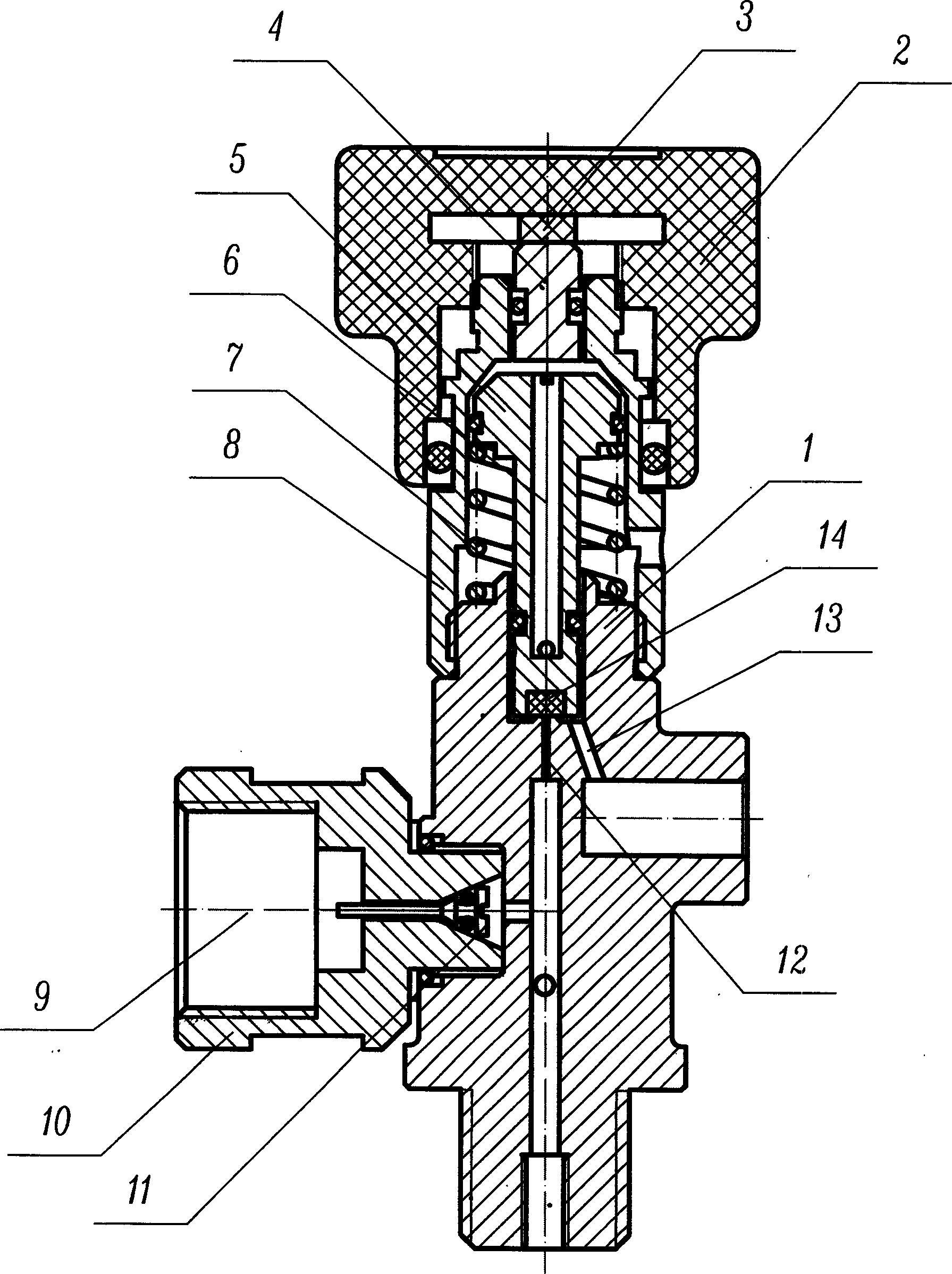 Bottle valve for air respirator