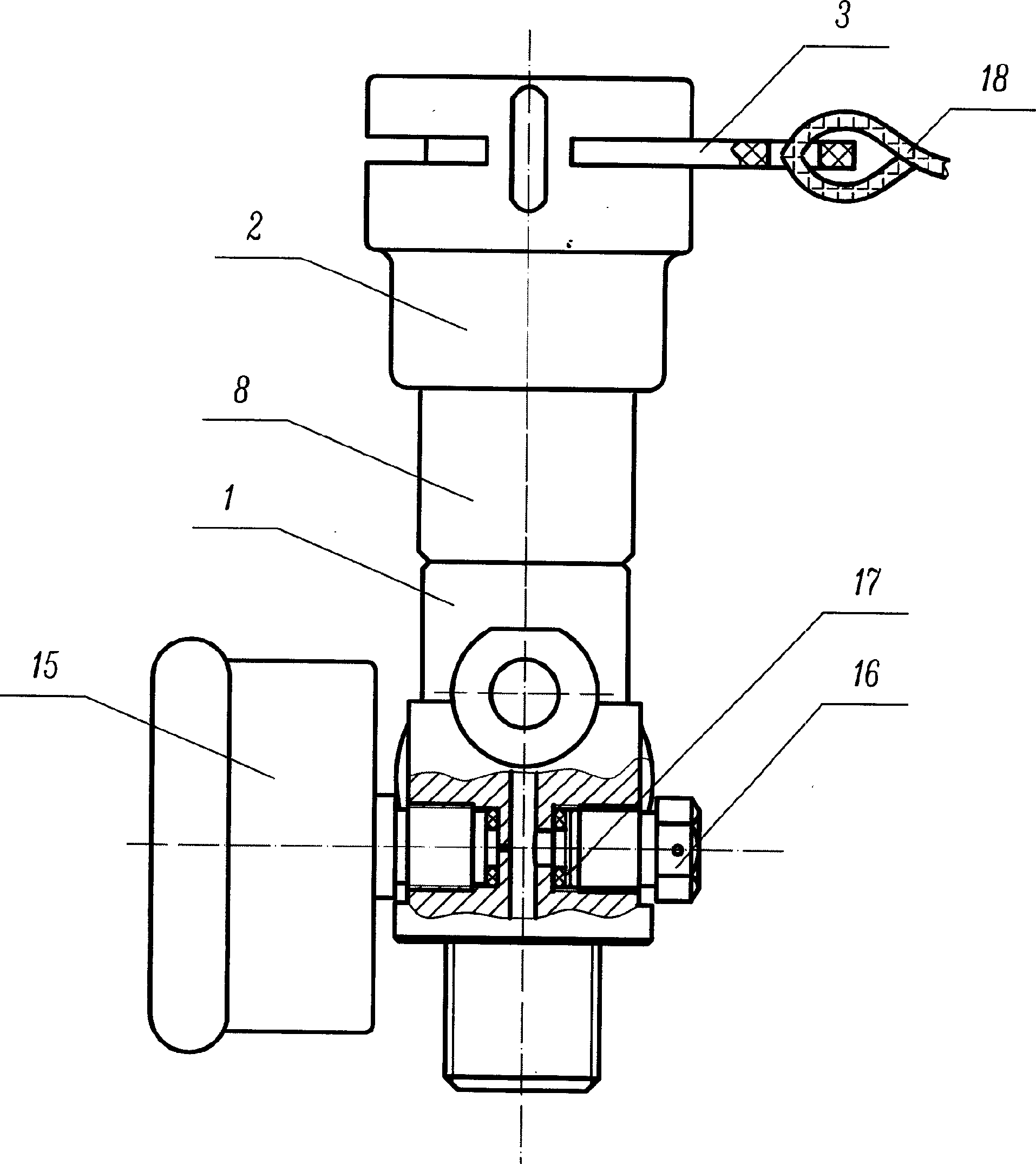 Bottle valve for air respirator