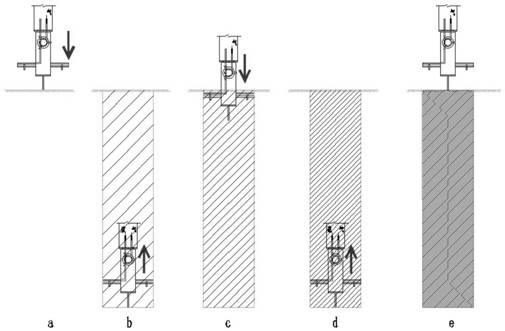 Construction device and construction method of all-round rotary cutting mixed (arm) pile