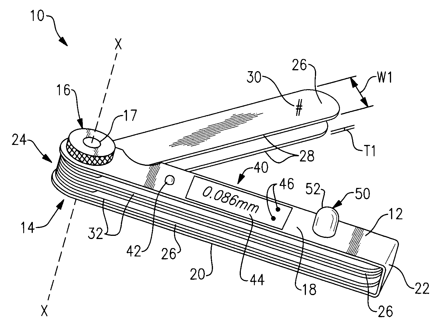 Digital feeler gauge and method of using same