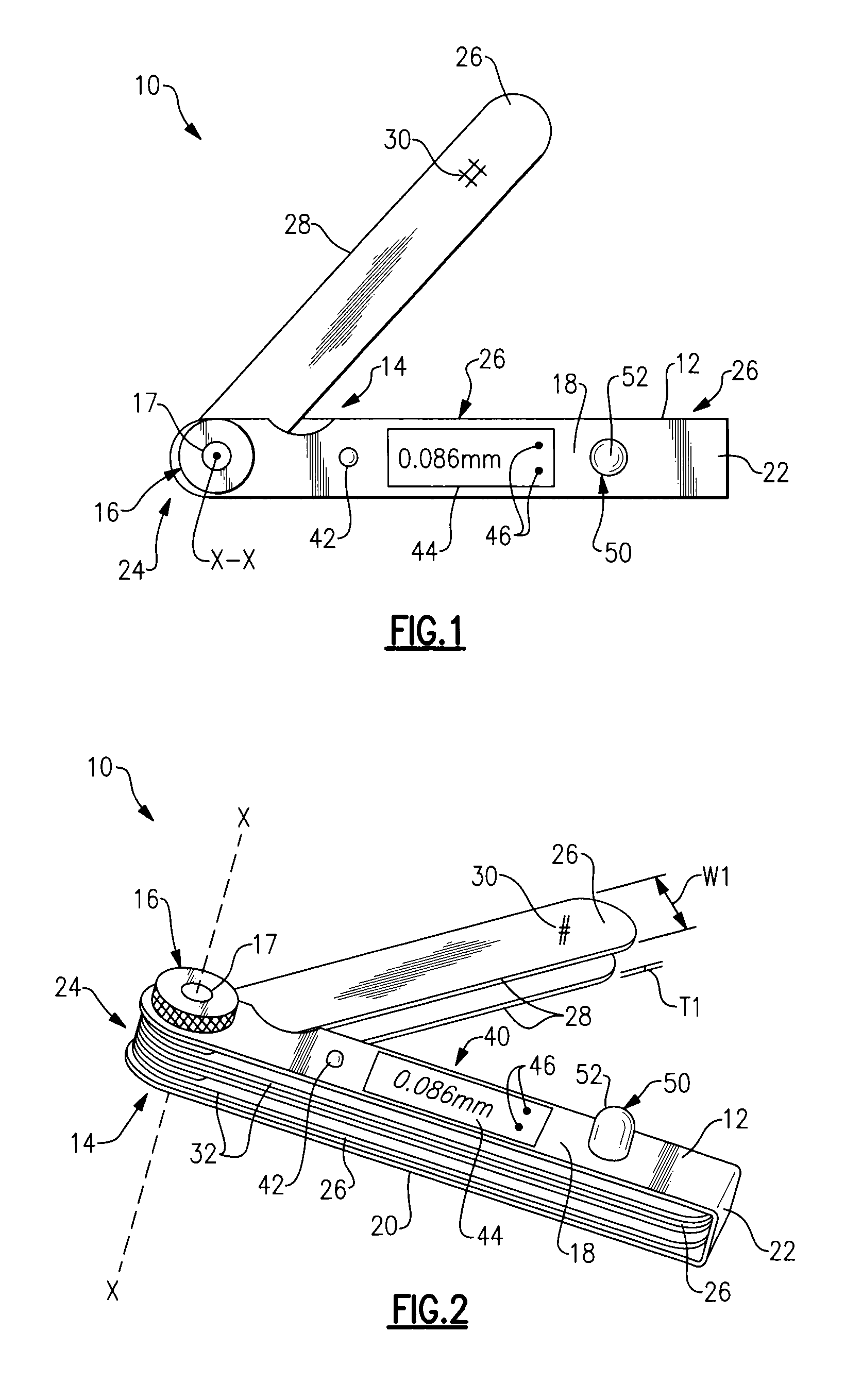 Digital feeler gauge and method of using same