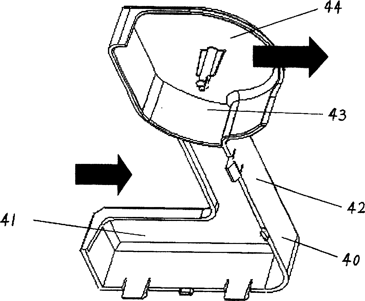 Air flow control system of table computer host machine