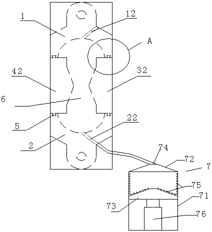 Asphalt ductility test mode convenient to mount and dismount, and manufacturing method of test sample