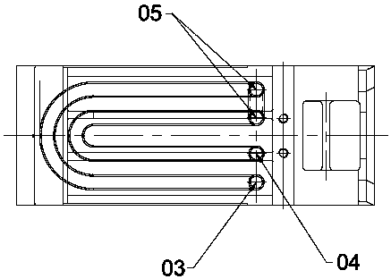 Buried pipe casting water cooling fire grate segment