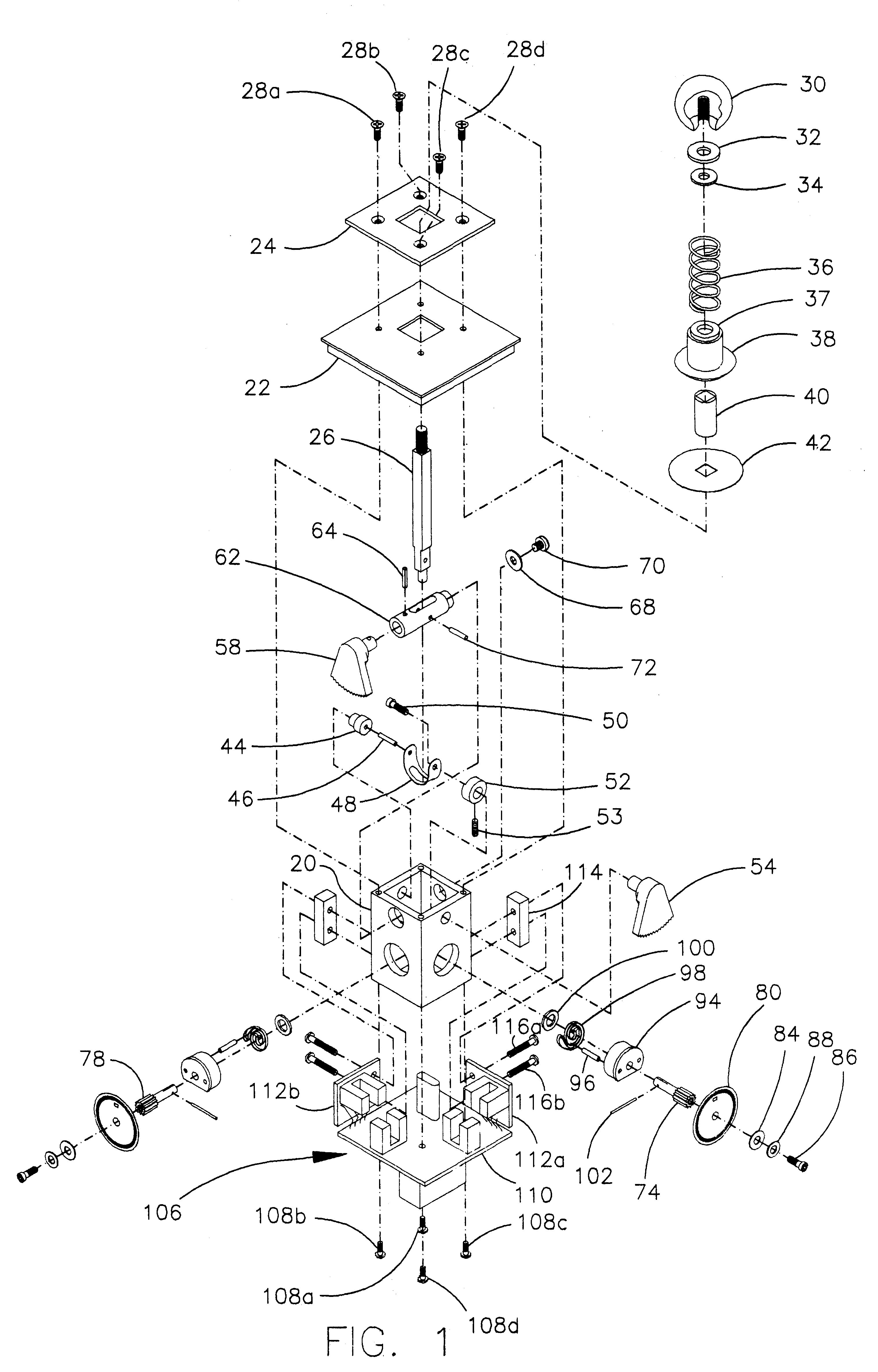 Digital optical joystick with mechanically magnified resolution