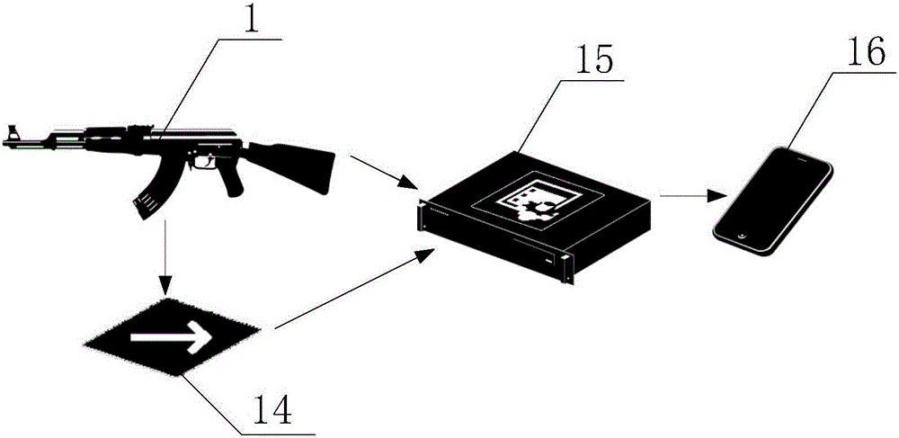 Live CS emission gun, live CS battle system comprising same and implementation method