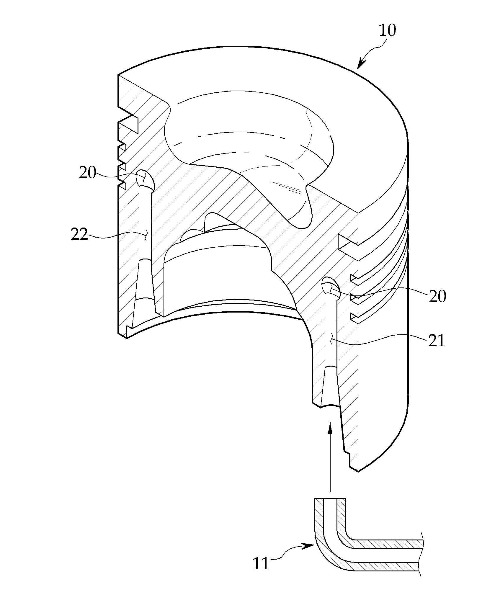 Piston cooling apparatus