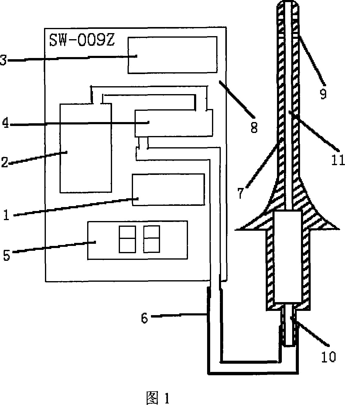 Ozone ion instrument for treating haemorrhoids