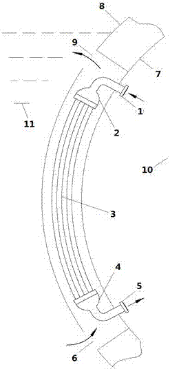 A heat exchanger with a pointed structure outside the tube