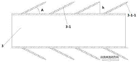 A heat exchanger with a pointed structure outside the tube