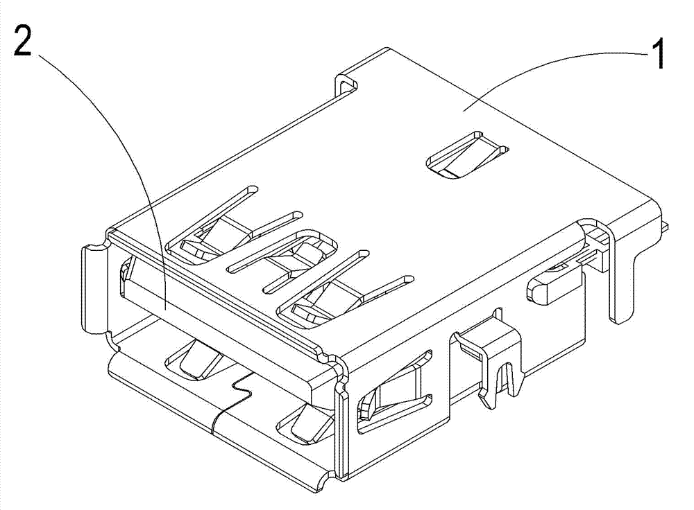 Universal serial bus (USB) female connector with independent power supply