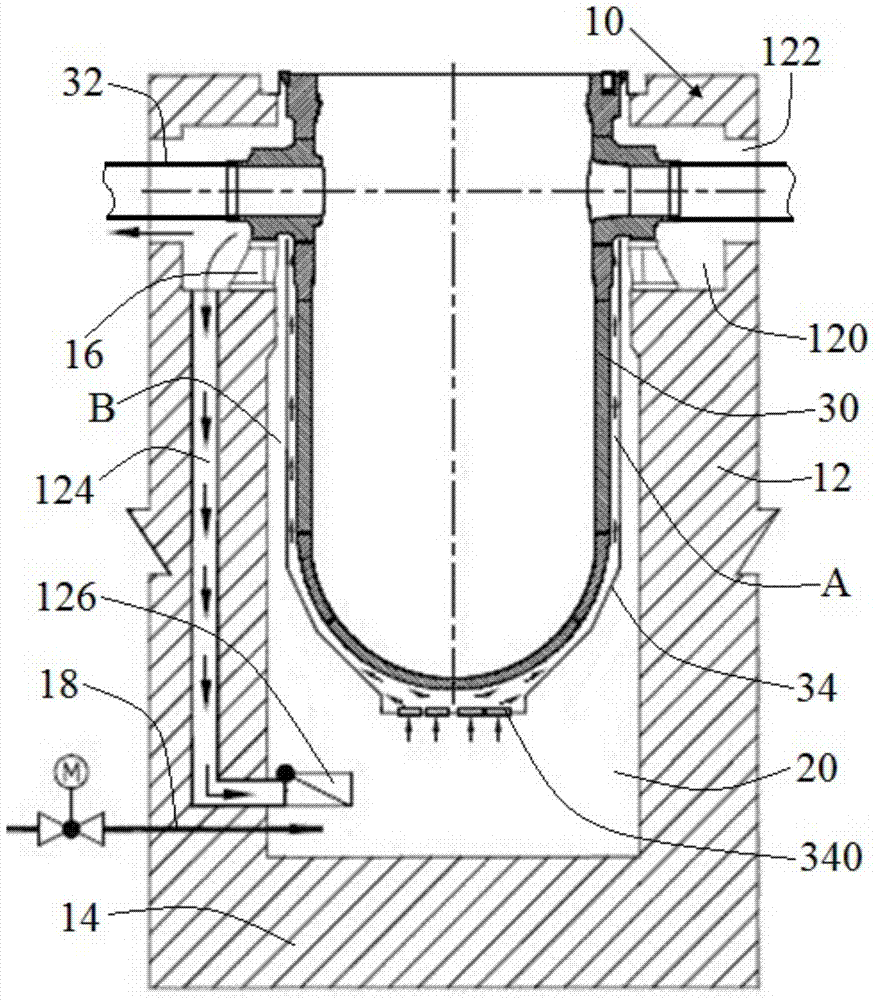 Combination structure of nuclear power plant reactor pressure vessel and shielding wall