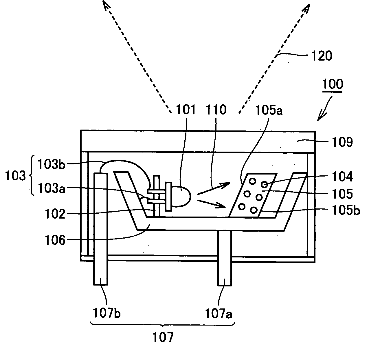 Light-emitting device, and illumination apparatus and display apparatus using the light-emitting device