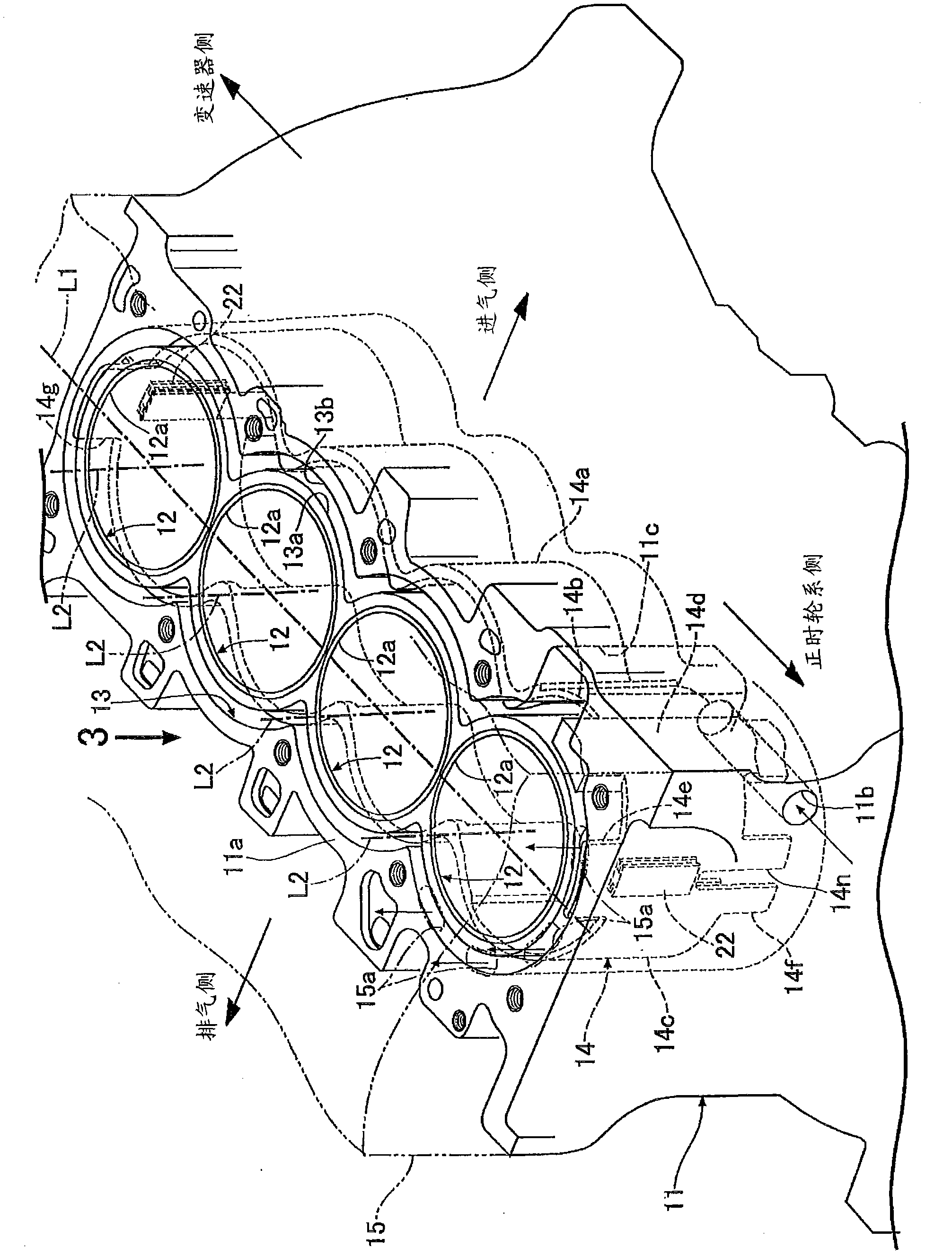 Cooling structure for internal combustion engine