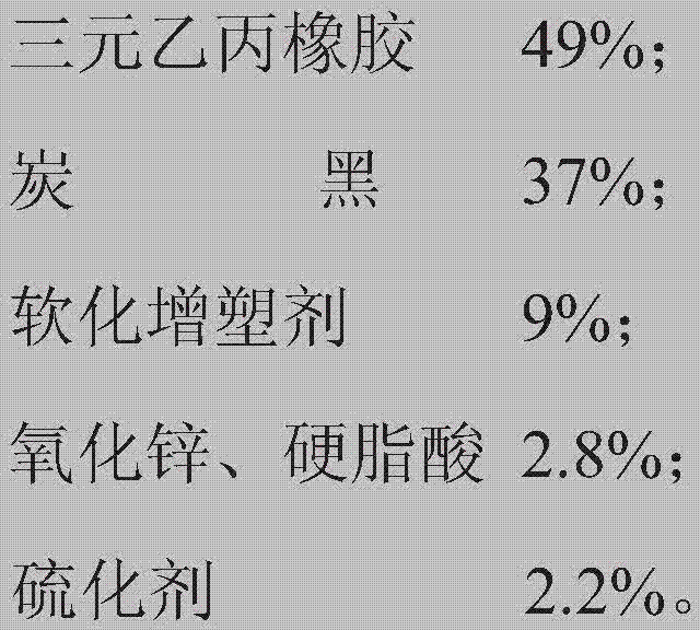 Ethylene propylene diene rubber for absorbing shock of automobile engine and preparation method thereof