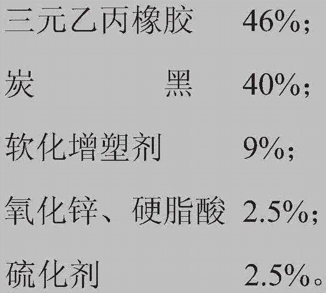 Ethylene propylene diene rubber for absorbing shock of automobile engine and preparation method thereof