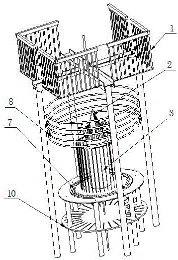 Loom for conical and cylindrical shell three-dimensional fabric