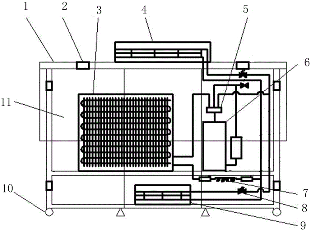 Portable cold/hot automatic-control air conditioner workbench