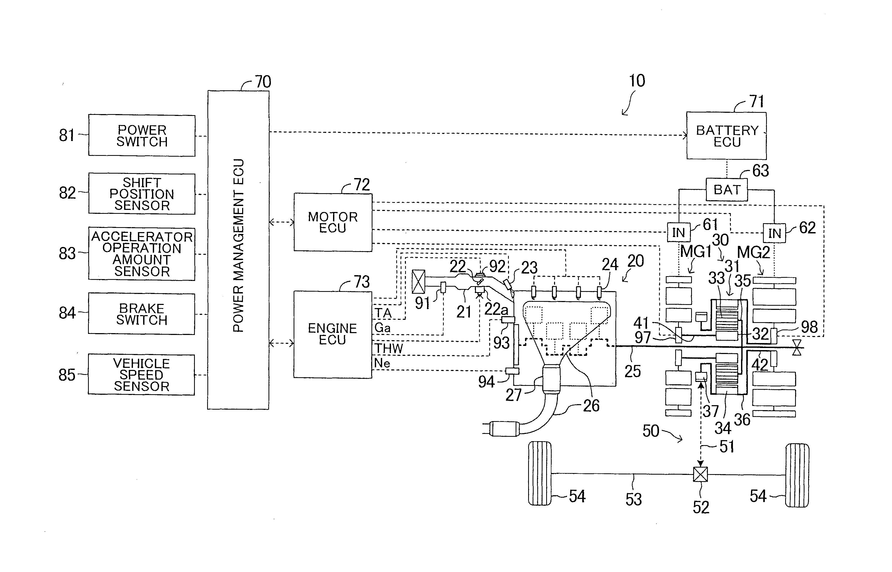 Hybrid vehicle and control method for hybrid vehicle