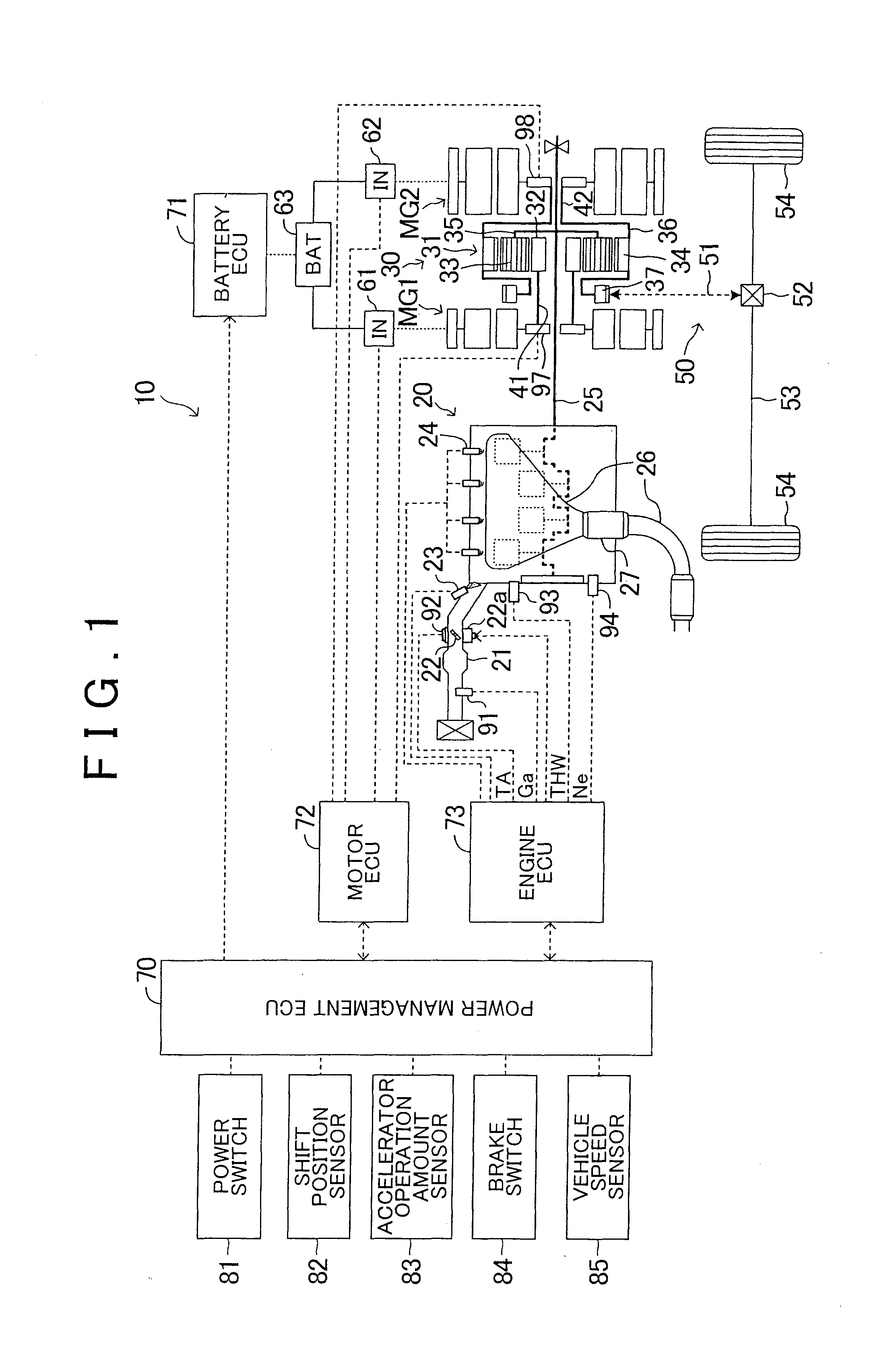 Hybrid vehicle and control method for hybrid vehicle