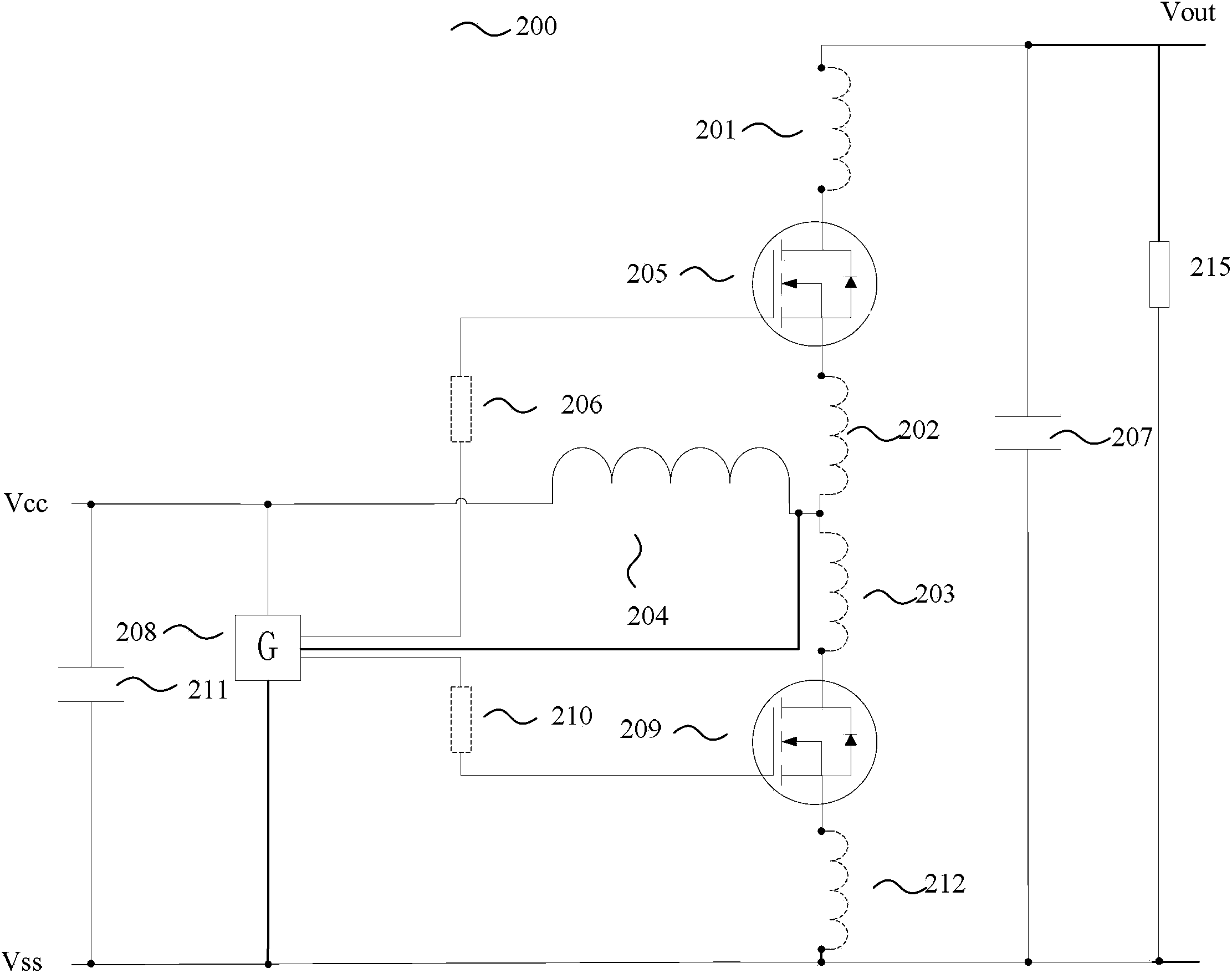 Switching power supply capable of avoiding coupling effect